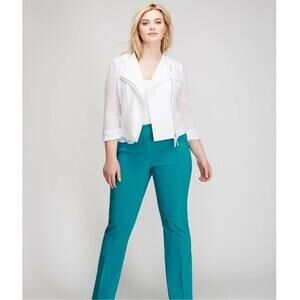 Lane  Bryant Infinite Stretch Moto Zip Front Blazer EUC 24W